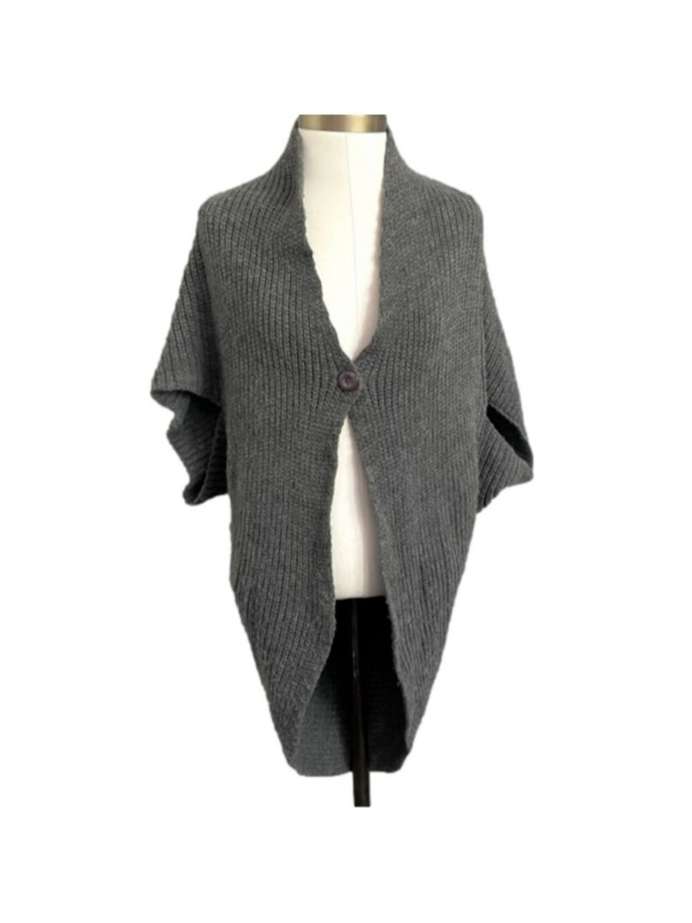Gray Cocoon Mohair Wool Blend Cardigan Sweater Vest - S ๐ฎ๐น - Picture 2 of 9